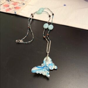 Signed CJ Butterfly necklace